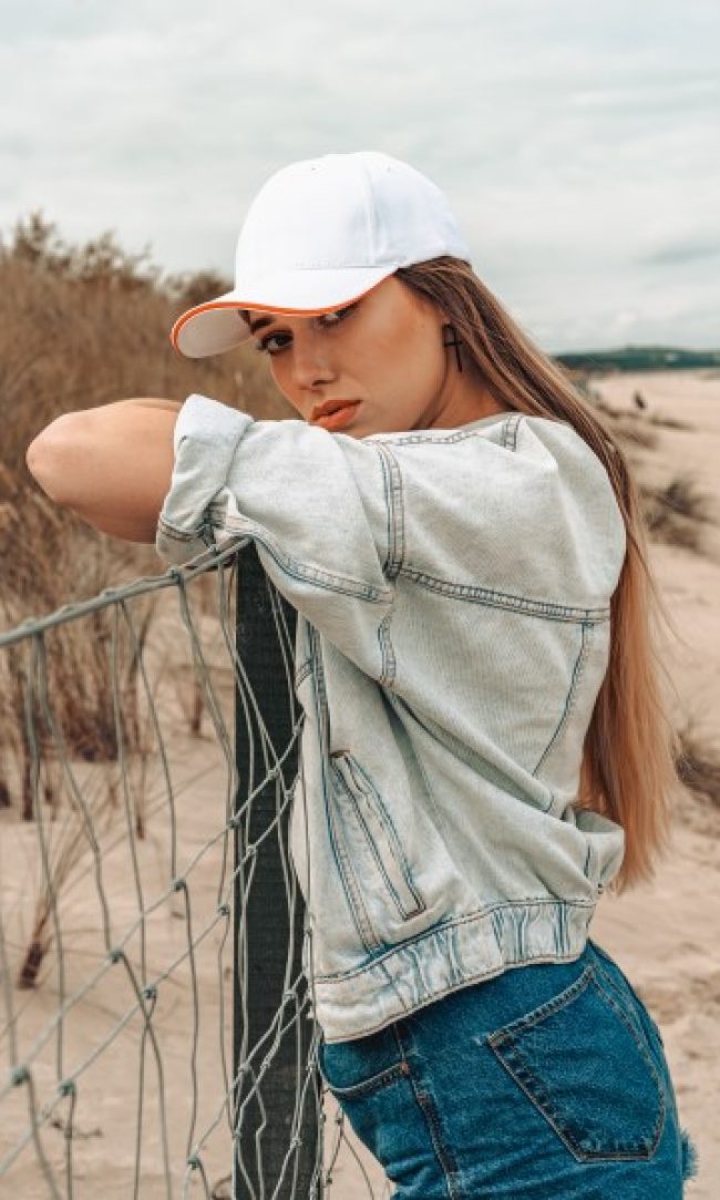 4210 Brushed Cotton Cap with Trim
