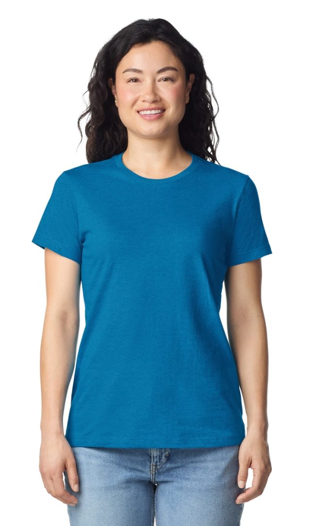 Жіноча футболка Gildan Premium Cotton, під друк і вишивку (GIL4100)