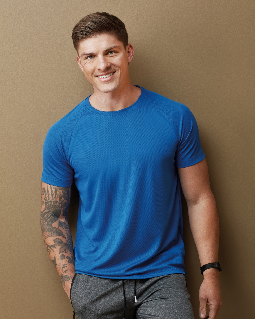 Чоловіча футболка Active 140 Raglan, під друк і вишивку (ST8410)