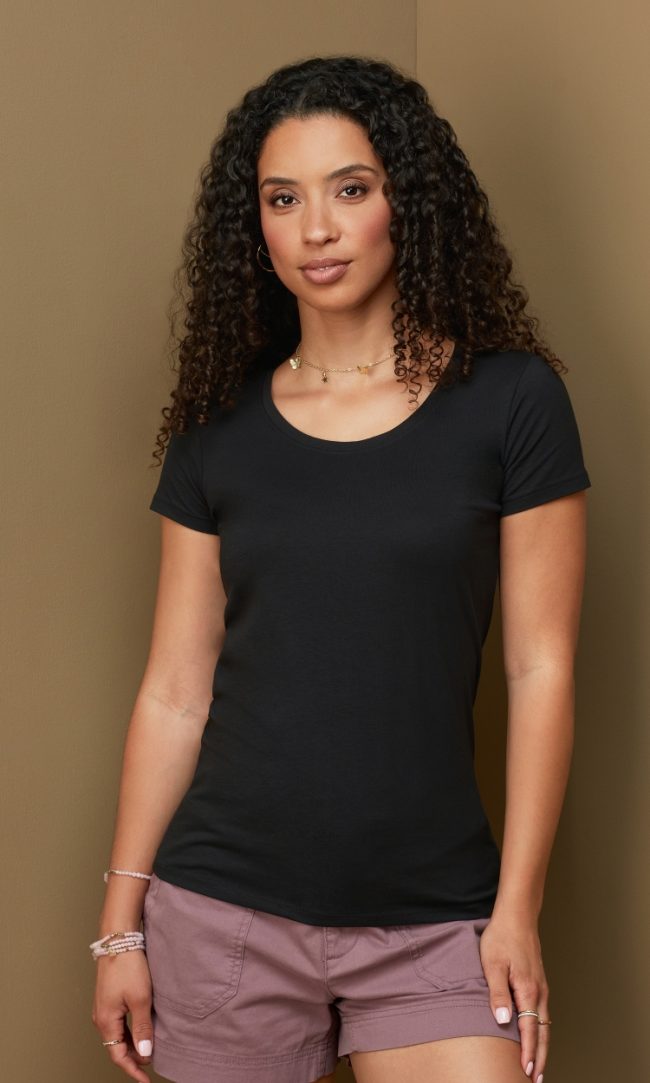Жіноча футболка Claire Crew Neck, під друк і вишивку (ST9700)