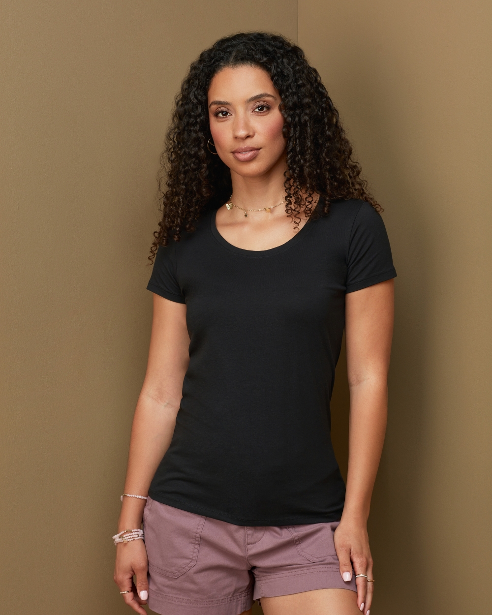 Жіноча футболка Claire Crew Neck, під друк і вишивку (ST9700)