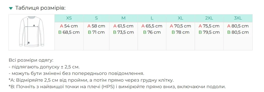 Світшот з логотипом на замовлення Next Level N9007 — таблиця розмірів XS-3XL